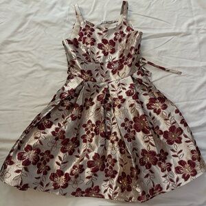 JCPenney Burgundy Floral Kids Dress